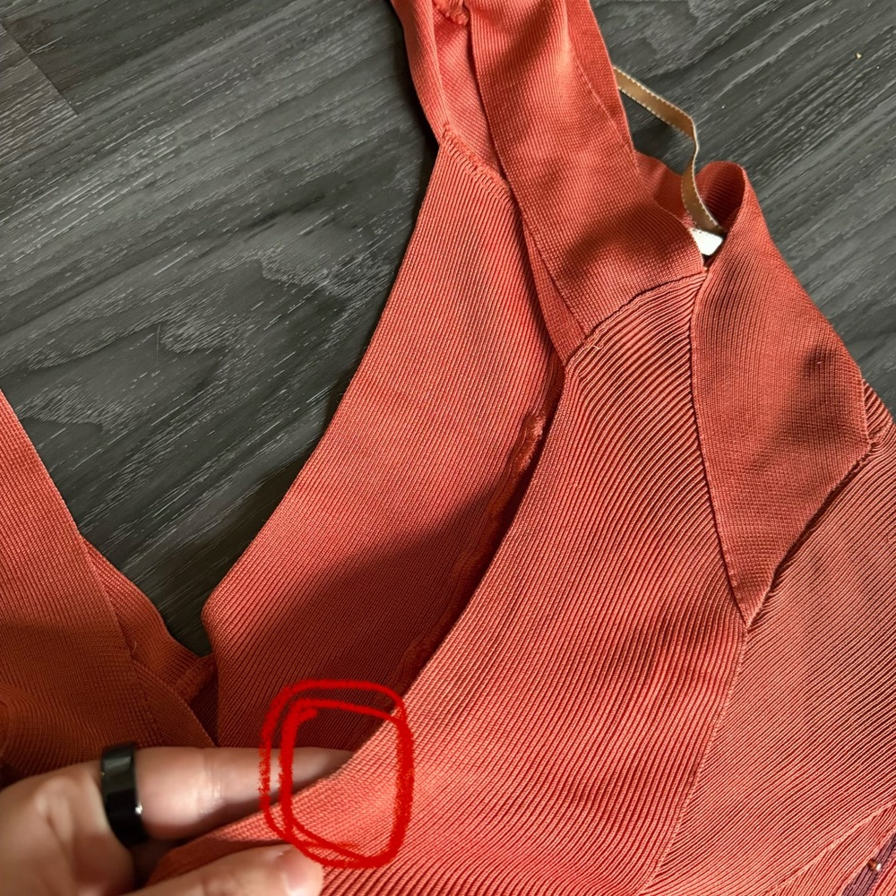 Herve Leger Asymmetrical Bandage Dress in Brightflame Orange - Picture 13 of 14